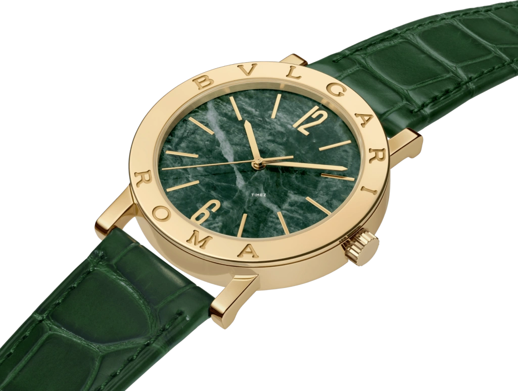 Bulgari,Bulgari Bulgari 38mm,38mm,Yellow Gold,Green,Automatic,42hours,In-house Caliber,104112