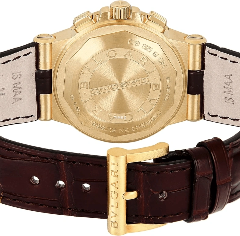 Bulgari,Diagono 35mm,35mm,Yellow Gold,Silver,Silver White,Automatic,Chronograph,Day,DG35C6GLDCH