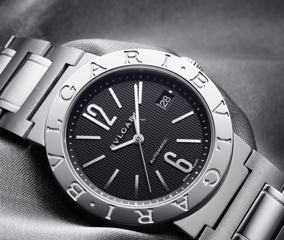 Bulgari,Bulgari Bulgari 38mm,38mm,Stainless Steel,Black,Automatic,Day,Sapphire,Crystal Glass,BB38BSSD,BB38BSSD/N