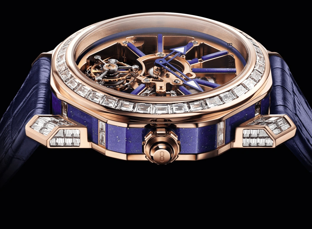 Bulgari,Octo 44mm,44mm,Rose Gold,Skeleton,Handwound,Tourbillon,Sapphire,Crystal Glass,103155