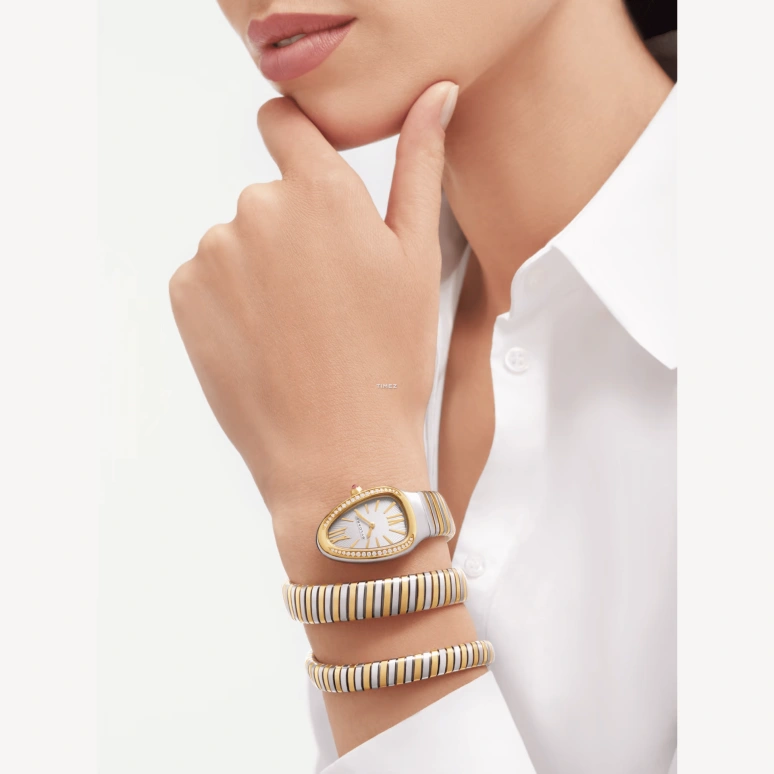 Bulgari,Serpenti 35mm,35mm,Stainless Steel,White,Quartz,Sapphire,Crystal Glass,Other,103797