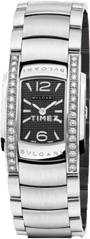 Bulgari,Assioma D 26mm,26mm,Stainless Steel,Black,Sapphire,Crystal Glass,Setting,Diamonds,AA26BSDS