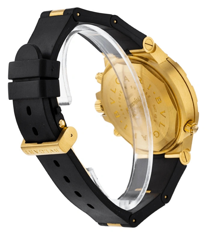 Bulgari,Diagono Professional 40mm,40mm,Yellow Gold,Grey,Automatic,Day,Dule Time,GMT40C5GVD