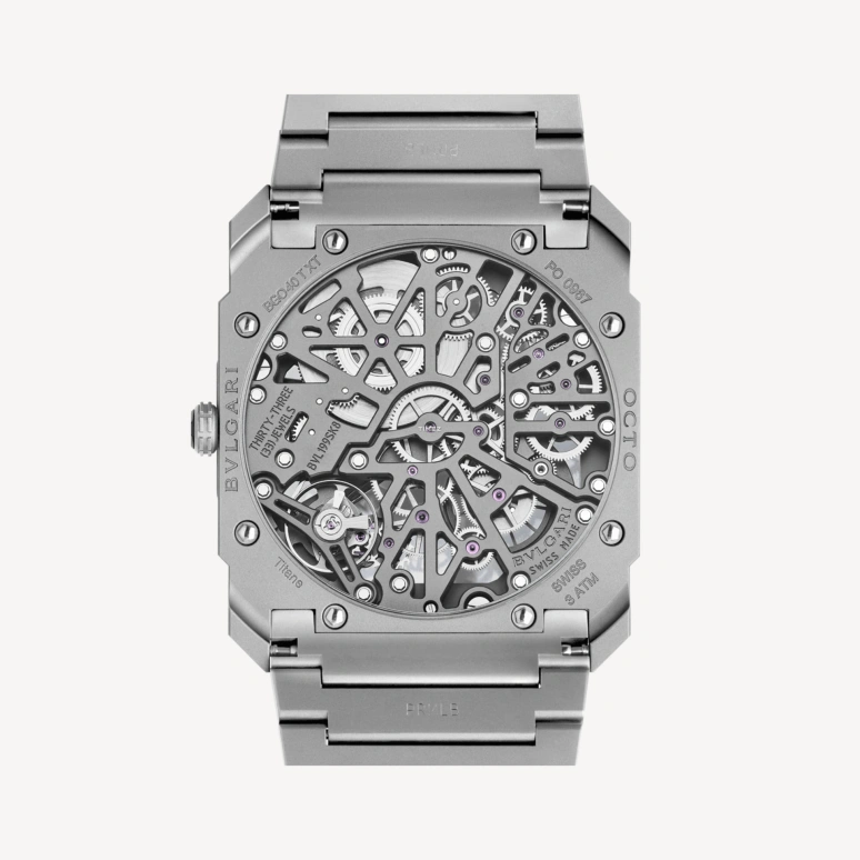 Bulgari,Octo 40mm,40mm,Titanium Gold,Skeleton,Handwound,Octagon,Titanium Gray,103610