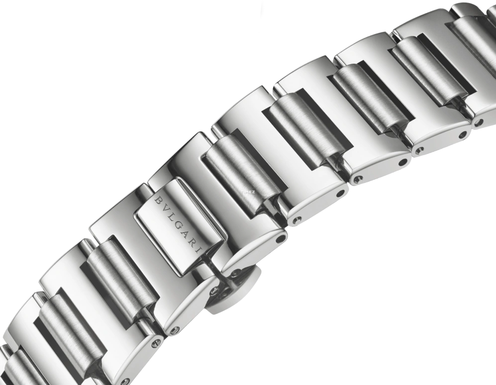 Bulgari,Lvcea 33mm,33mm,Stainless Steel,Pink Red,Automatic,Day,Sapphire,104106