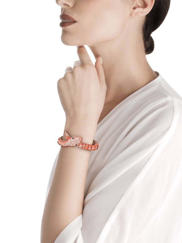 Bulgari,Serpenti 40mm,40mm,Rose Gold,Pearl,Rose Gold,Setting,Diamonds,Mother of Pearl,Setting,Diamonds,102534