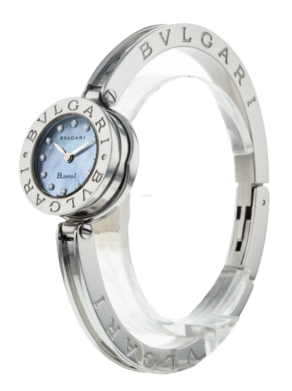 Bulgari,B.Zero1 22mm,22mm,Stainless Steel,Blue,Quartz,Sapphire,Crystal Glass,Round,BZ22BSS,BZ22BSS/12.M