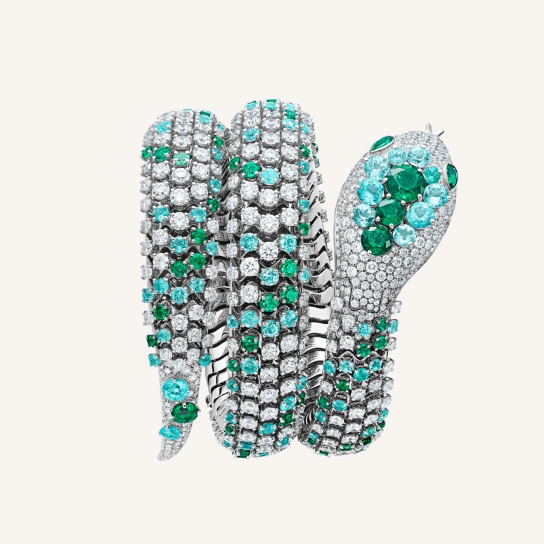 Bulgari,Serpenti 40mm,40mm,White Gold,White,Quartz,Handwound,Other,Silver White,103882