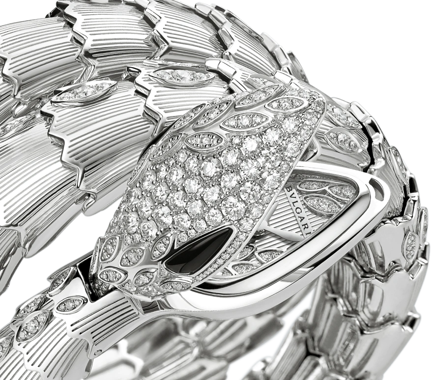 Bulgari,Serpenti 40mm,40mm,White Gold,Silver,Quartz,26280hours,In-house Caliber,102141