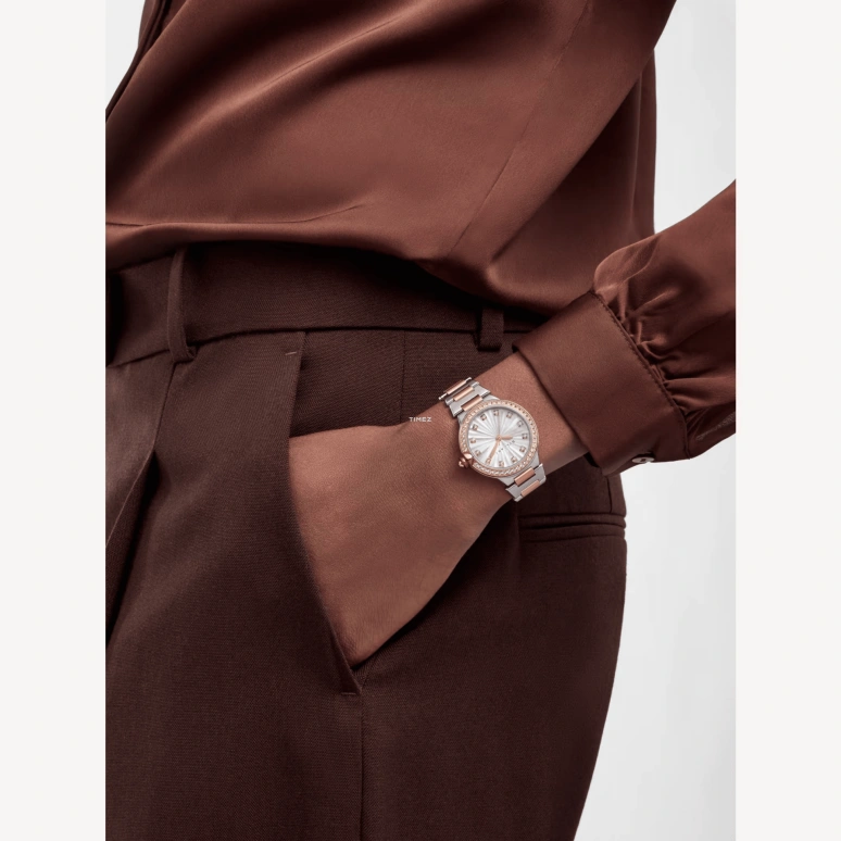 Bulgari,Lvcea 33mm,33mm,Stainless Steel,Rose Gold,Silver White,Automatic,Sapphire,Crystal Glass,Round,103825