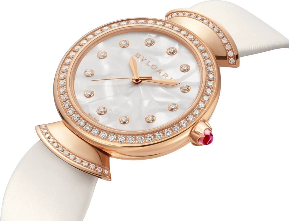 Bulgari,Divas' Dream 37mm,37mm,Rose Gold,White,Sapphire,Crystal Glass,Setting,Diamonds,102575