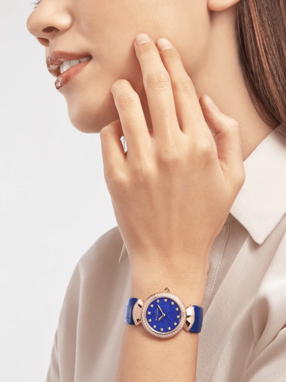 Bulgari,Divas' Dream 30mm,30mm,Rose Gold,Blue,Sapphire,Crystal Glass,103261