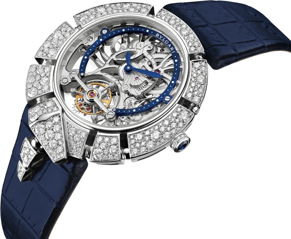 Bulgari,Serpenti 41mm,41mm,White Gold,Handwound,In-house Caliber,Sapphire,Crystal Glass,102541