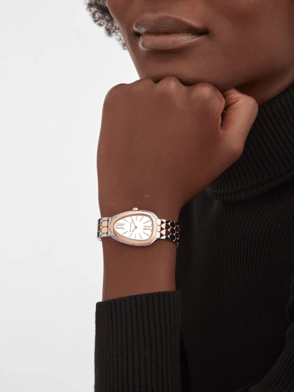 Bulgari,Serpenti 33mm,33mm,Stainless Steel,Silver,Sapphire,Crystal Glass,Opal,103277