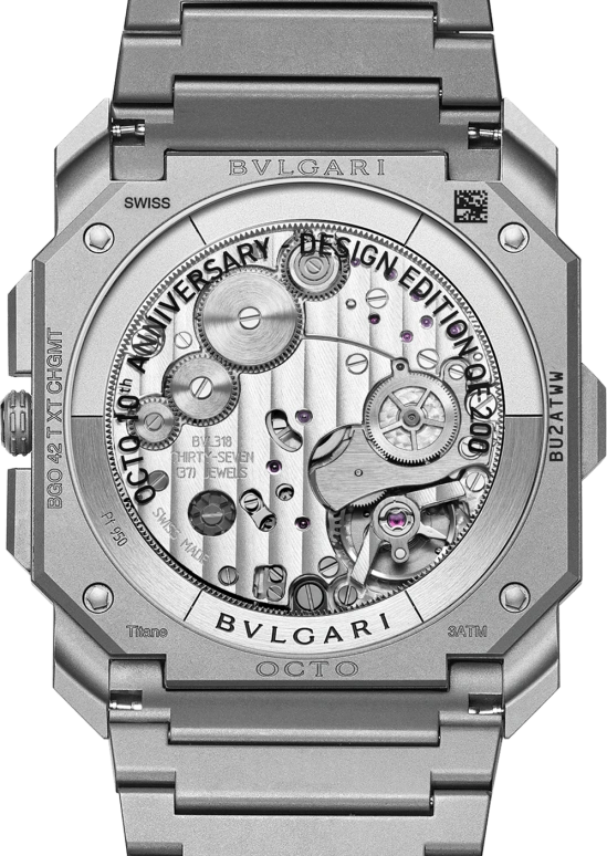 Bulgari,Octo 42mm,42mm,Titanium,Grey,Automatic,Chronograph,Column Wheel,103673