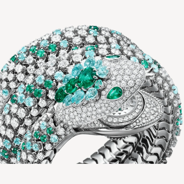 Bulgari,Serpenti 40mm,40mm,White Gold,White,Quartz,Handwound,Other,Silver White,103882