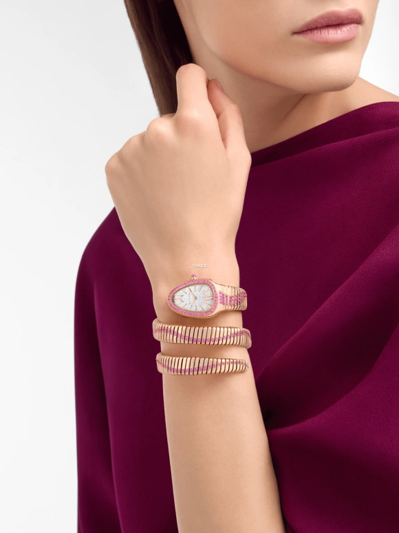 Bulgari,Serpenti 35mm,35mm,Rose Gold,Silver,Quartz,Sapphire,Other,104273