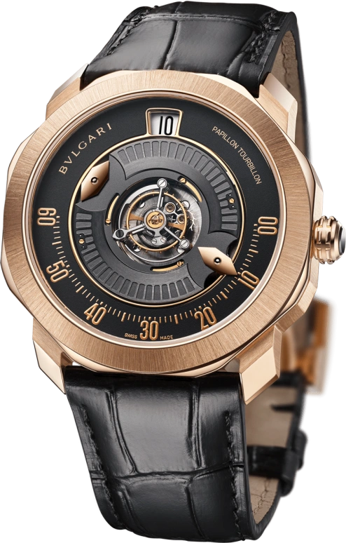 Bulgari,Octo 41mm,41mm,Rose Gold,Black,Handwound,60hours,In-house Caliber,103475