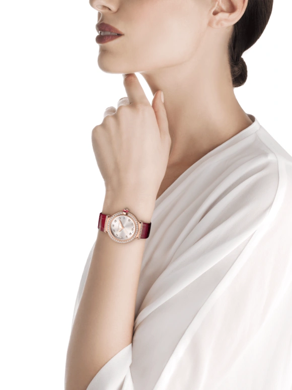 Bulgari,Lvcea 33mm,33mm,Rose Gold,Silver,Automatic,42hours,In-house Caliber,102329