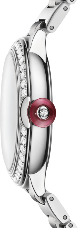 Bulgari,Lvcea 33mm,33mm,Stainless Steel,Pink Red,Automatic,Day,Sapphire,104106
