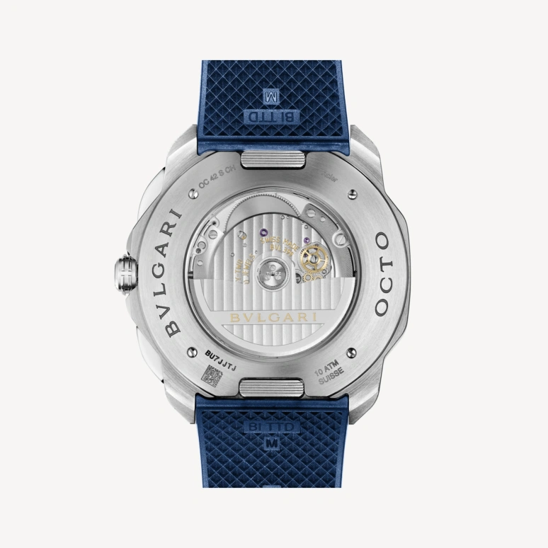 Bulgari,Octo 42mm,42mm,Stainless Steel,Blue,Automatic,Chronograph,Day,103829