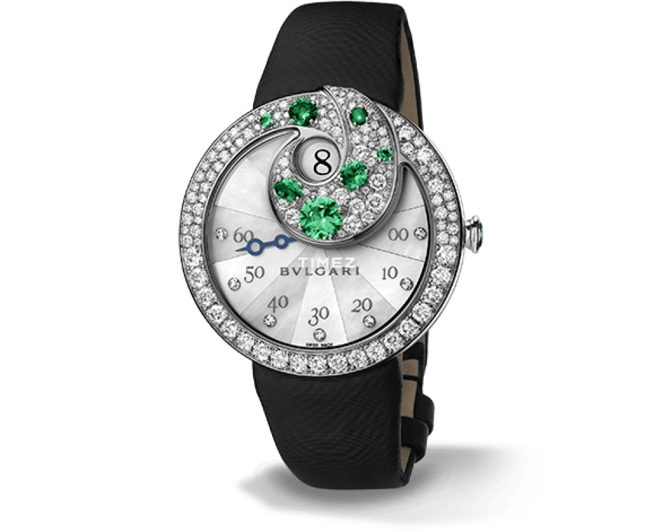 Bulgari,High Jewellery 40mm,40mm,White Gold,White,Sapphire,Crystal Glass,Setting,Diamonds,Emerald,102189