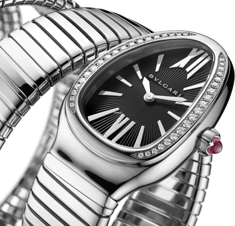Bulgari,Serpenti 35mm,35mm,Stainless Steel,Black,Quartz,26280hours,In-house Caliber,102736