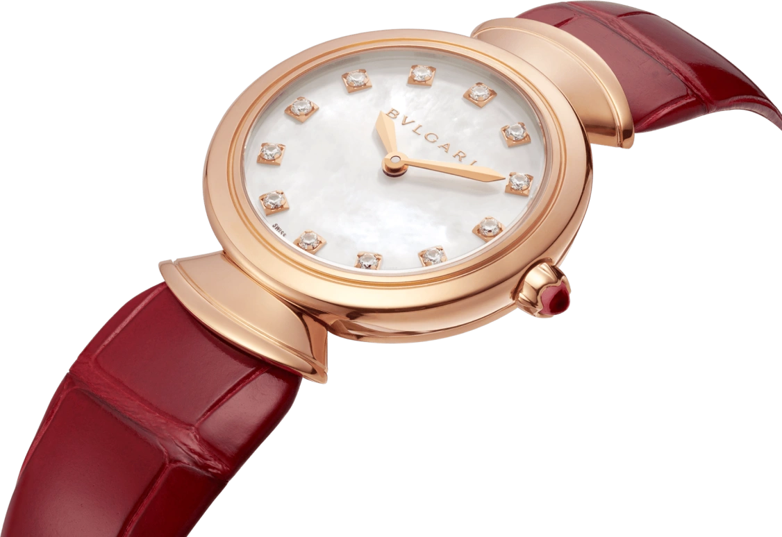 Bulgari,Divas' Dream 30mm,30mm,Rose Gold,White,Sapphire,Crystal Glass,102840