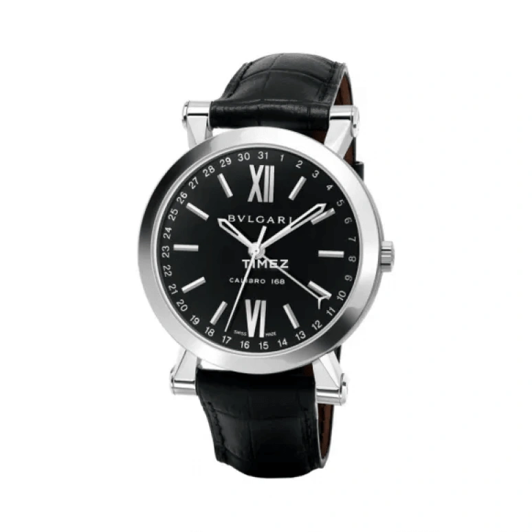 Bulgari,Other 43mm,43mm,Stainless Steel,Black,Automatic,Day,Sapphire,101803