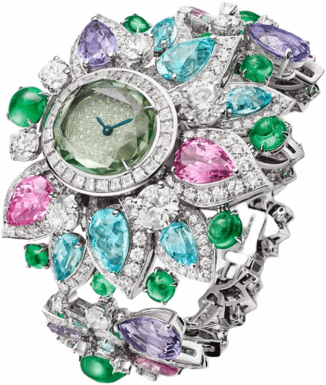 Bulgari,High Jewellery ,Platinum,Green,Quartz,Round,Silver White,103681