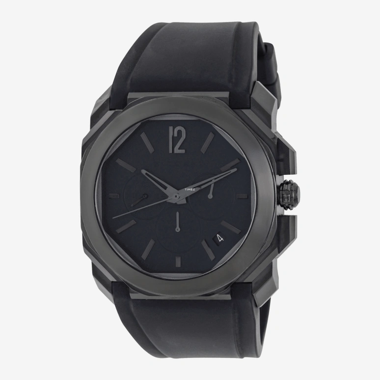 Bulgari,Octo 41.50mm,41.50mm,Stainless Steel,Black,Automatic,Chronograph,Day,103027