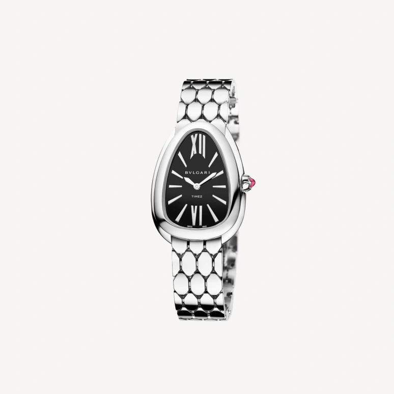 Bulgari,Serpenti Seduttori 33mm,33mm,Stainless Steel,Black,Quartz,Sapphire,Crystal Glass,Other,103952