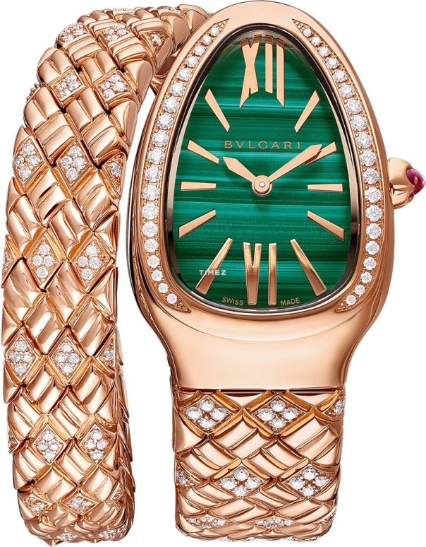 Bulgari,Serpenti 35mm,35mm,Rose Gold,Green,Quartz,Other,103626