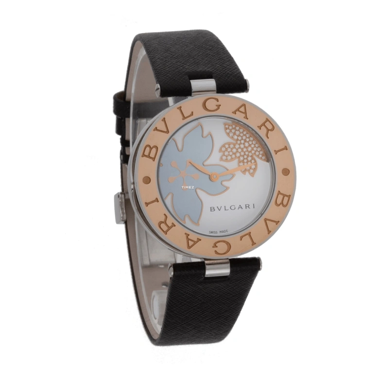 Bulgari,B.Zero1 35mm,35mm,Stainless Steel,Rose Gold,Blue,White,Quartz,Sapphire,Round,BZP35S