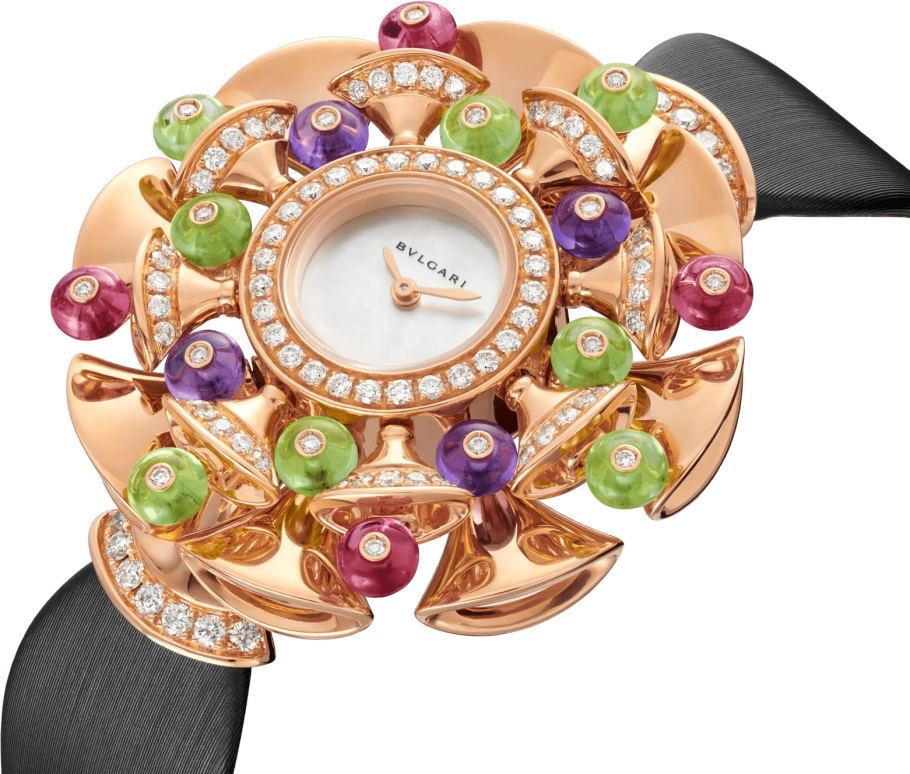 Bulgari,Divas' Dream 39mm,39mm,Rose Gold,Crystal,White,Quartz,26280hours,In-house Caliber,102217