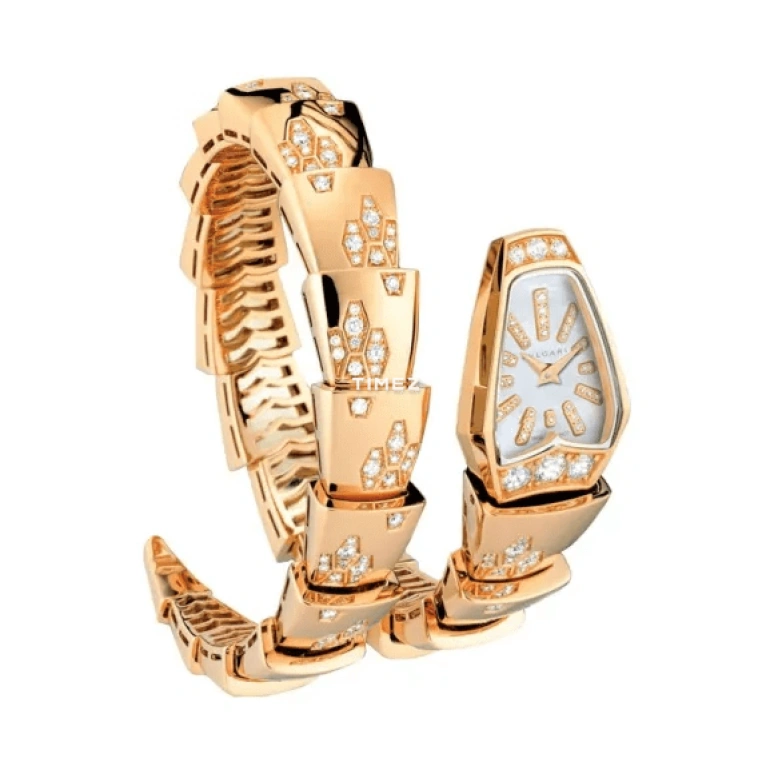 Bulgari,Other 26mm,26mm,Rose Gold,White,Quartz,Sapphire,Other,101995