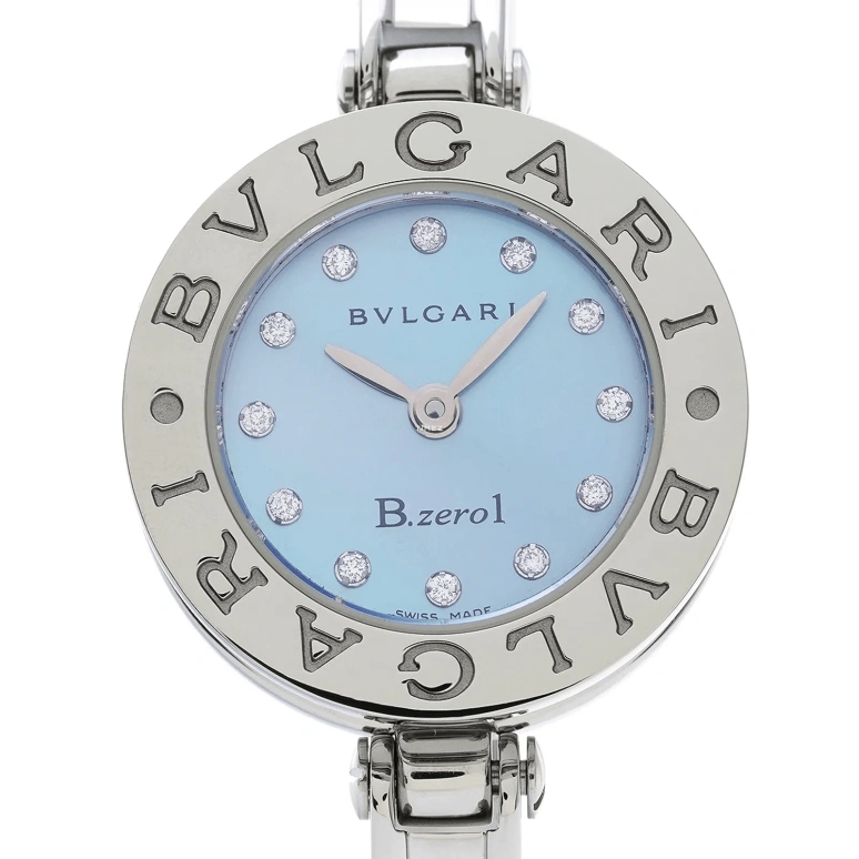 Bulgari,B.Zero1 22mm,22mm,Stainless Steel,Blue,Quartz,Sapphire,Crystal Glass,Round,BZ22BSS,BZ22BSS/12.S