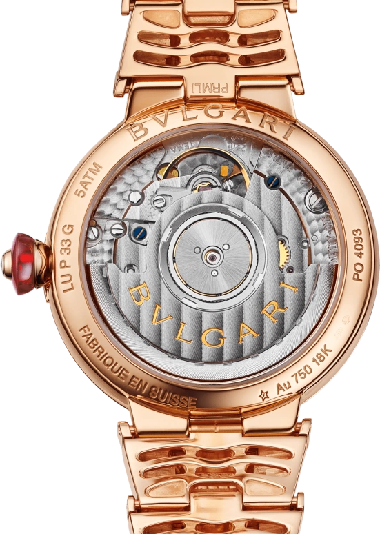 Bulgari,Lvcea 33mm,33mm,Rose Gold,Black,Automatic,42hours,In-house Caliber,102191