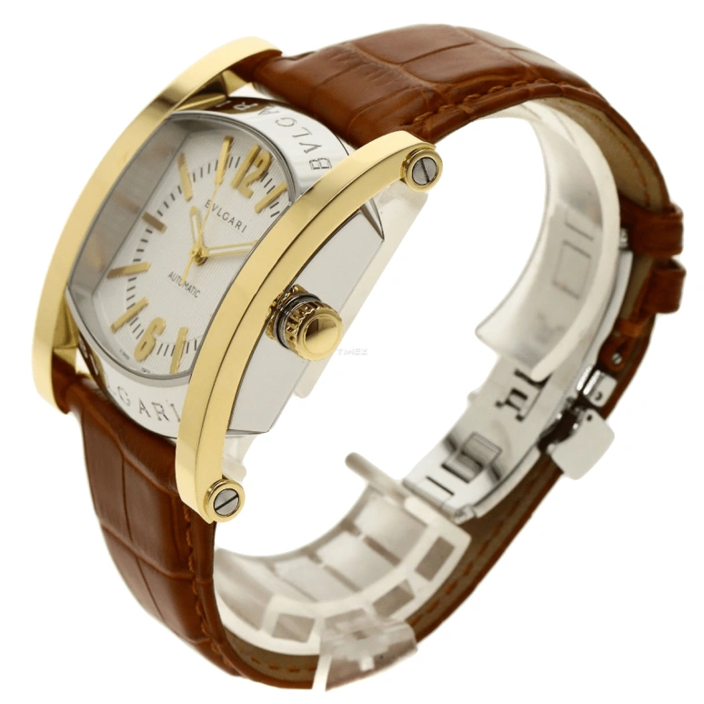Bulgari,Assioma 48x38mm,48x38mm,Stainless Steel,White,Automatic,Day,Sapphire,Crystal Glass,AA48C6SGLD