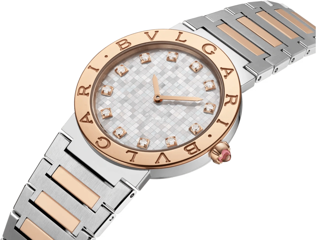 Bulgari,Bulgari Bulgari 33mm,33mm,Stainless Steel,Silver,Quartz,Sapphire,Crystal Glass,Round,BLACKPINK,Lalisa,LISA,104115