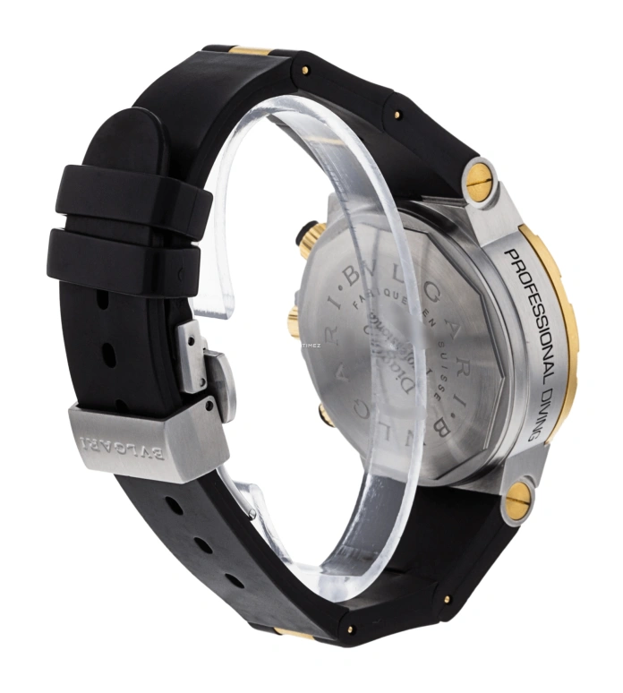 Bulgari,Diagono Professional 40mm,40mm,Stainless Steel,Black,Automatic,Chronograph,Day,Flyback,SC40SGVD
