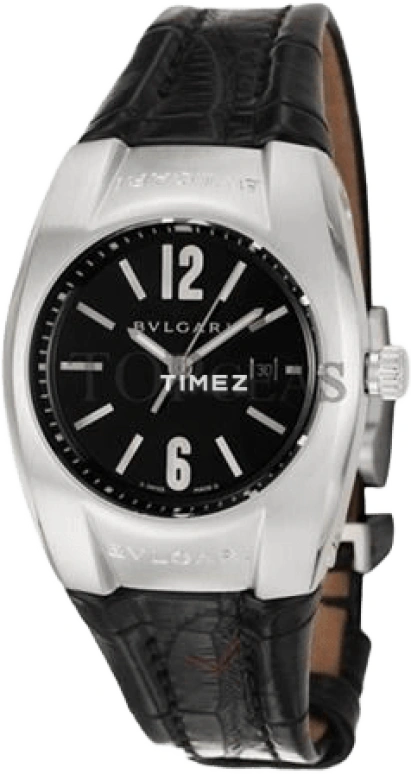 Bulgari,Ergon 30mm,30mm,Stainless Steel,Black,Sapphire,Crystal Glass,Closed,EG30BSLD