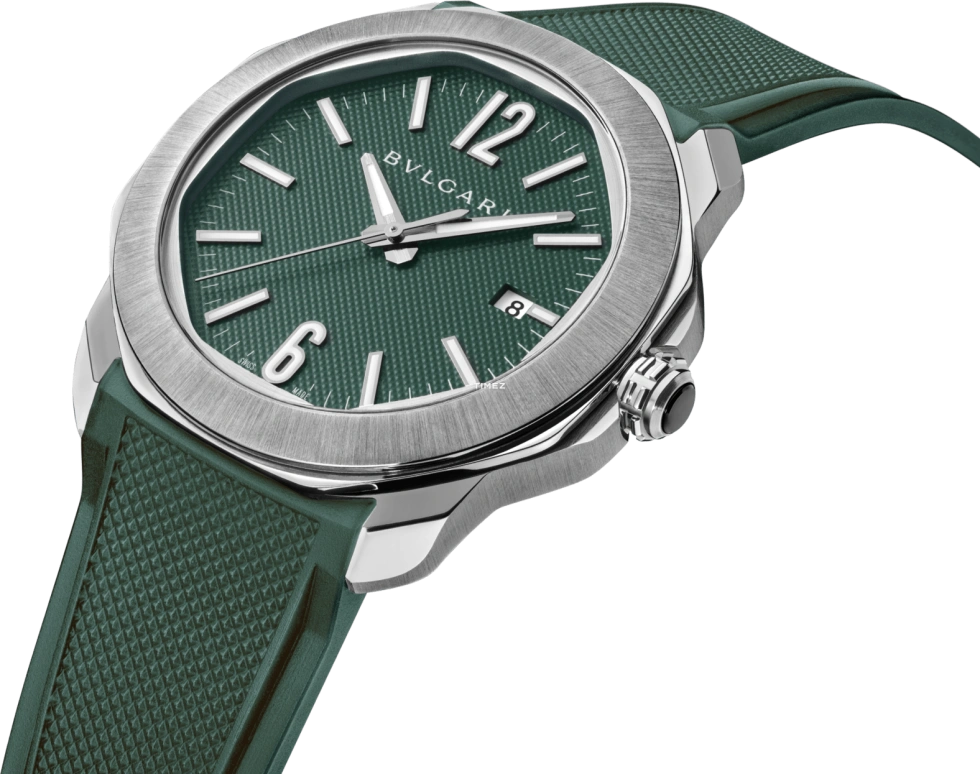 Bulgari,Octo 41mm,41mm,Stainless Steel,Green,Automatic,Day,42hours,104091