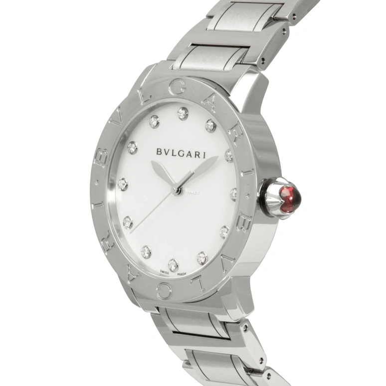 Bulgari,Bulgari Bulgari 37mm,37mm,Stainless Steel,White,Automatic,42hours,In-house Caliber,101975