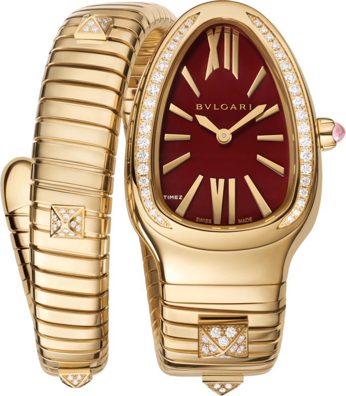 Bulgari,Serpenti 35mm,35mm,Yellow Gold,Red,Quartz,Sapphire,Other,104302