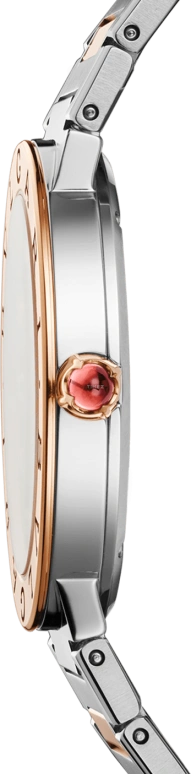 Bulgari,Bulgari Bulgari 33mm,33mm,Stainless Steel,Rose Gold,Green,Rose Gold,Diamonds,103202