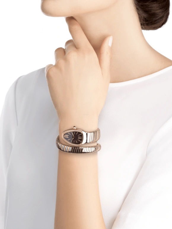 Bulgari,Serpenti 35mm,35mm,Stainless Steel,Purple,Quartz,26280hours,In-house Caliber,102493