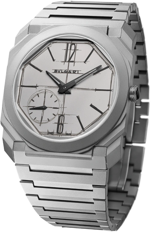 Bulgari,Octo 40mm,40mm,Titanium,Grey,Automatic,60hours,In-house Caliber,103672
