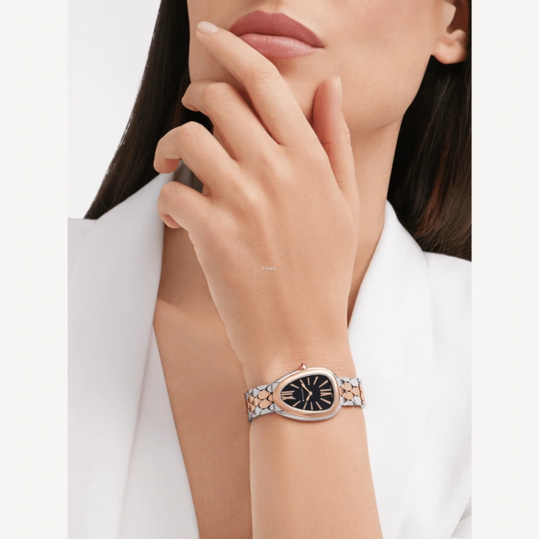 Bulgari,Serpenti Seduttori 33mm,33mm,Stainless Steel,Black,Quartz,Other,Silver,103959