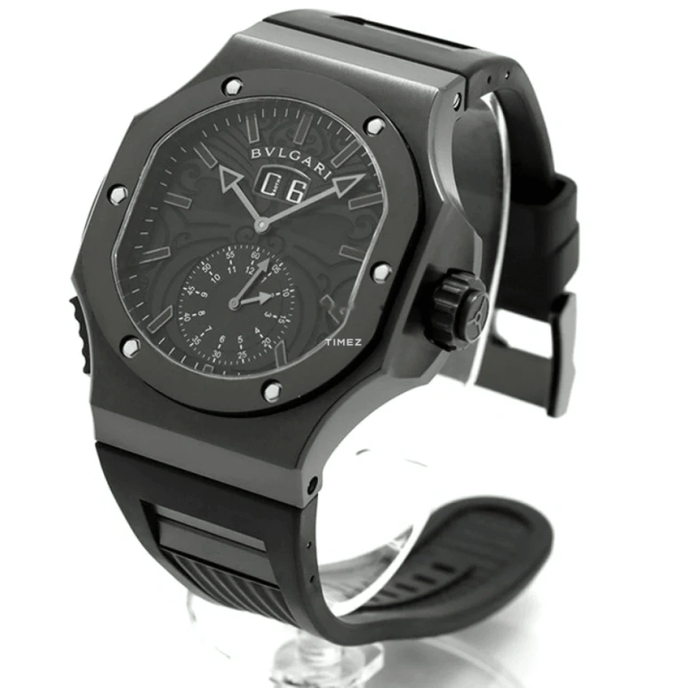 Bulgari,Ergon 56x51mm,56x51mm,Stainless Steel,Black,Automatic,Chronograph,Big Date,BRE56BSBLDCHS,BRE56BSBLDCHS/AB
